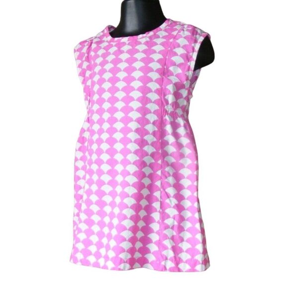 HANNA ANDERSSON Dress, 90/3T, Smock, Sleeveless, Pink/White, Scalloped print - Picture 3 of 10